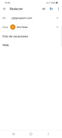 Pulsa el icono de anexos.