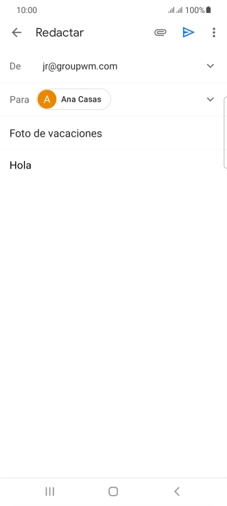 Pulsa el icono de anexos.