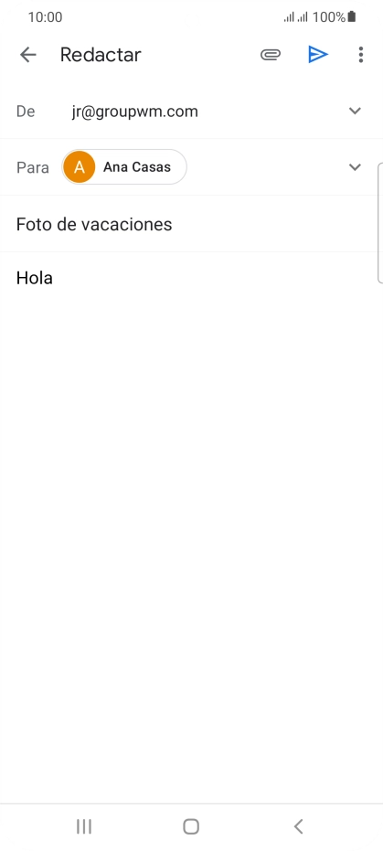 Pulsa el icono de anexos.