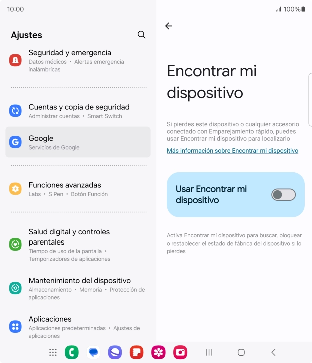 Pulsa el indicador junto a 