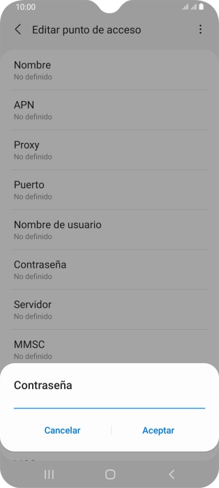 Introduce wap125 y pulsa Aceptar.
