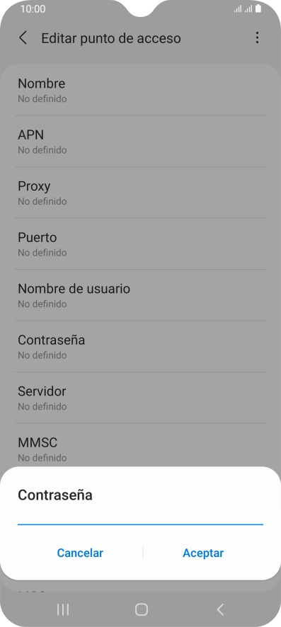 Introduce wap125 y pulsa Aceptar.