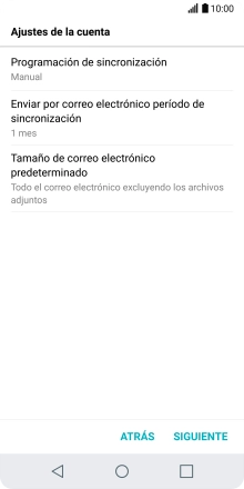 Pulsa Programación de sincronización.