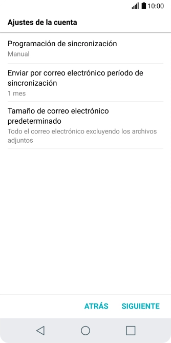 Pulsa Programación de sincronización.
