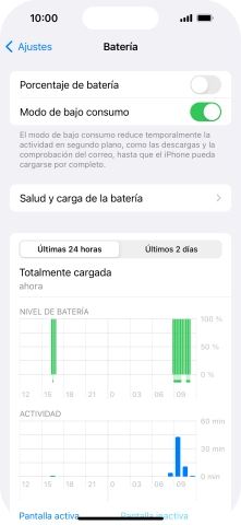 Desliza el dedo hacia arriba desde la parte inferior de la pantalla para terminar y volver a la pantalla de inicio.