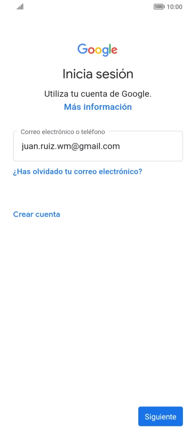 Pulsa Siguiente.