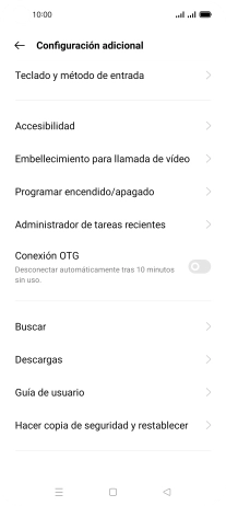 Pulsa Hacer copia de seguridad y restablecer.