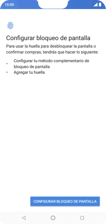 Pulsa CONFIGURAR BLOQUEO DE PANTALLA.