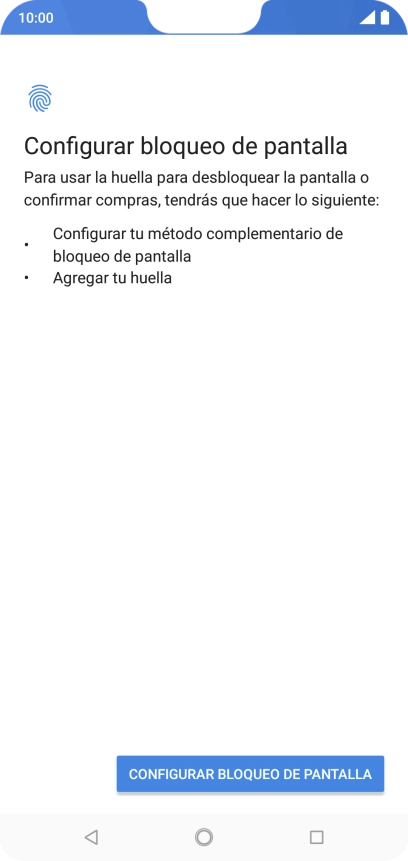 Pulsa CONFIGURAR BLOQUEO DE PANTALLA.