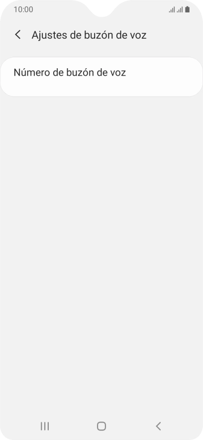 Pulsa Número de buzón de voz.