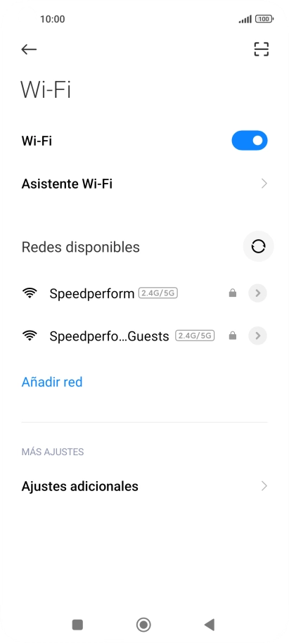 Pulsa la red wifi deseada.