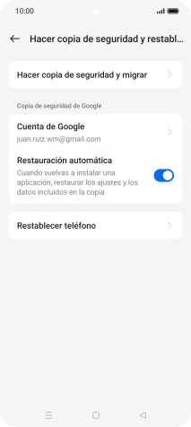 Pulsa Restablecer teléfono.