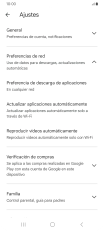 Pulsa Actualizar aplicaciones automáticamente.