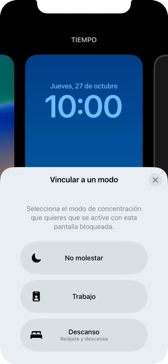 Pulsa un modo de concentración.