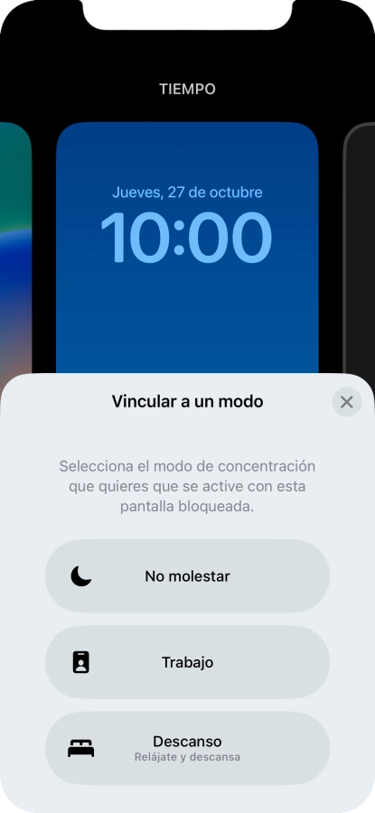 Pulsa un modo de concentración.