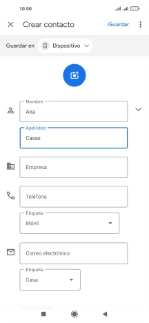 Pulsa Teléfono e introduce el número de teléfono deseado.