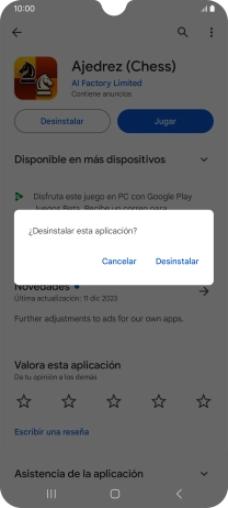 Pulsa Desinstalar.