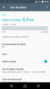 Pulsa Uso de datos móviles.
