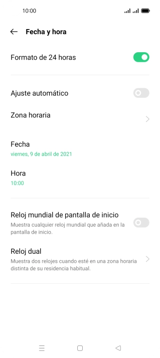 Pulsa el indicador junto a 