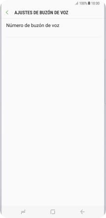 Pulsa Número de buzón de voz.