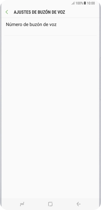 Pulsa Número de buzón de voz.