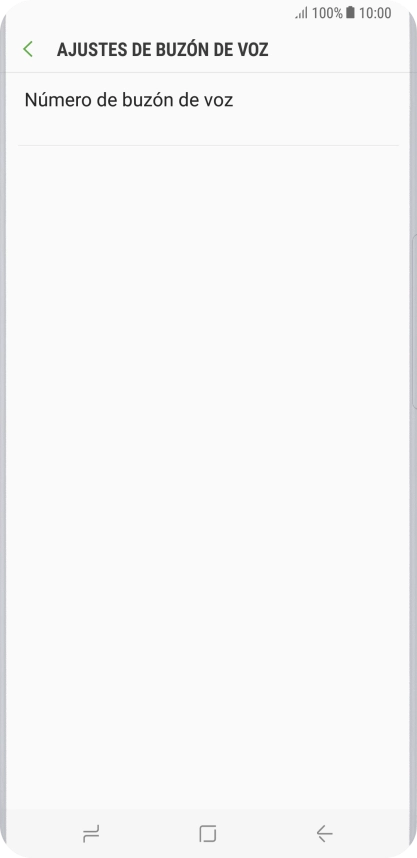 Pulsa Número de buzón de voz.