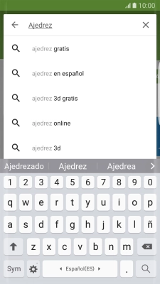 Introduce el nombre del tema o de la app y pulsa la tecla de búsqueda.