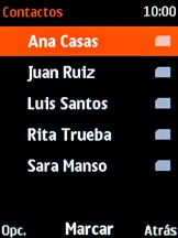 Pulsa la tecla de selección izquierda.