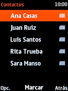 Pulsa la tecla de selección izquierda.