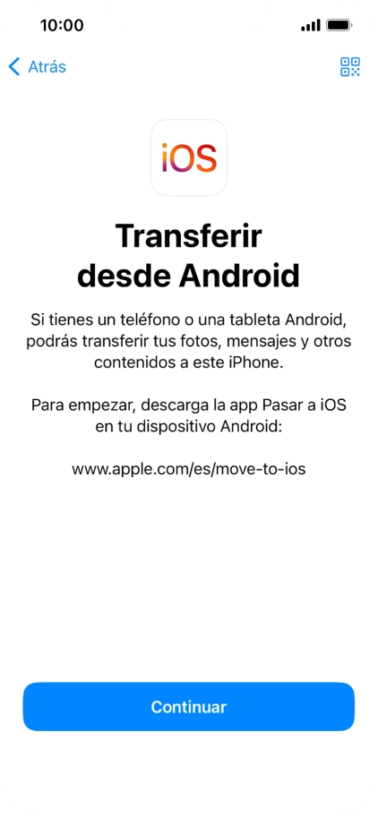 Para transferir contenido a tu teléfono, tienes que haber instalado la app 