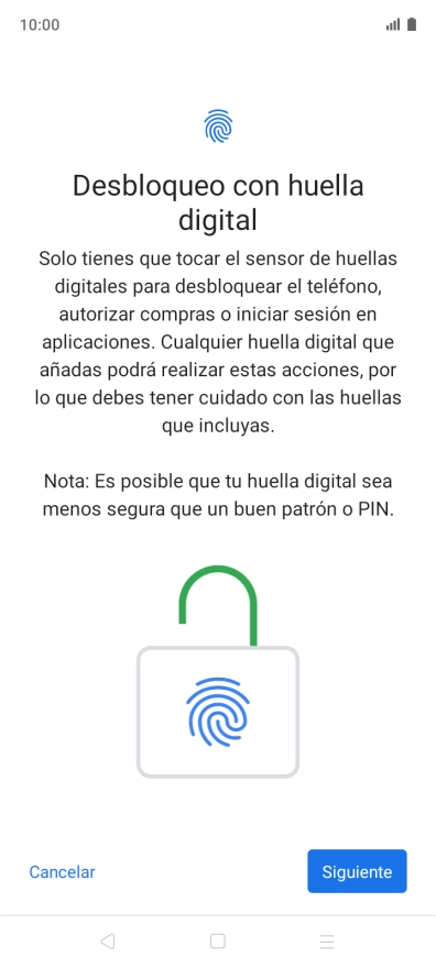 Pulsa Siguiente.