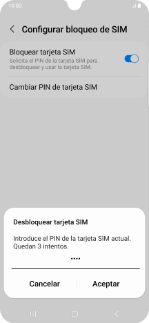 Introduce tu código PIN y pulsa Aceptar.