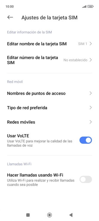 Pulsa Tipo de red preferida.
