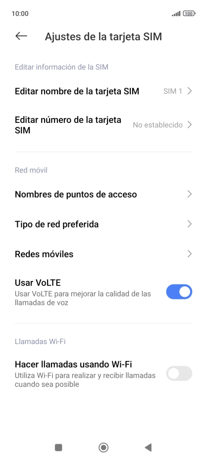 Pulsa Tipo de red preferida.