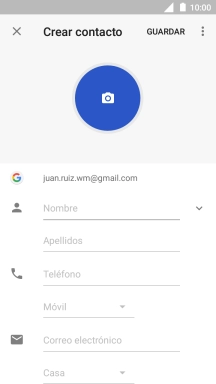 Pulsa Nombre e introduce el nombre deseado.