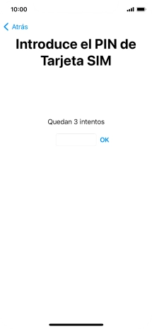 Si es necesario desbloquear la tarjeta SIM, introduce el código PIN y pulsa OK.