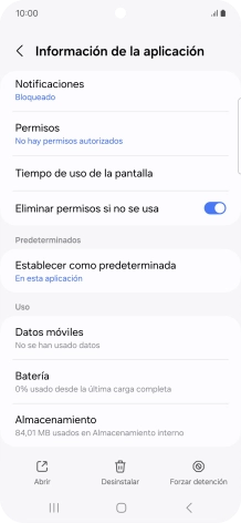 Pulsa Almacenamiento.