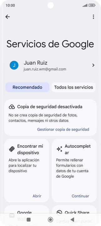 Pulsa Encontrar mi dispositivo.
