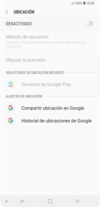 Pulsa el indicador para activar o desactivar la función.