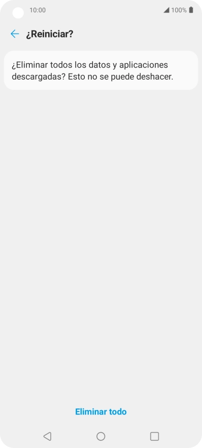 Pulsa Eliminar todo.