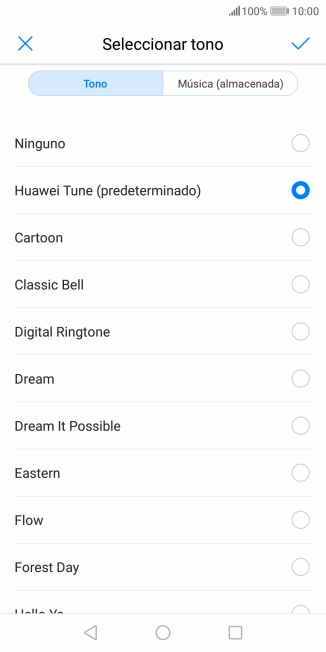 Pulsa Música (almacenada).