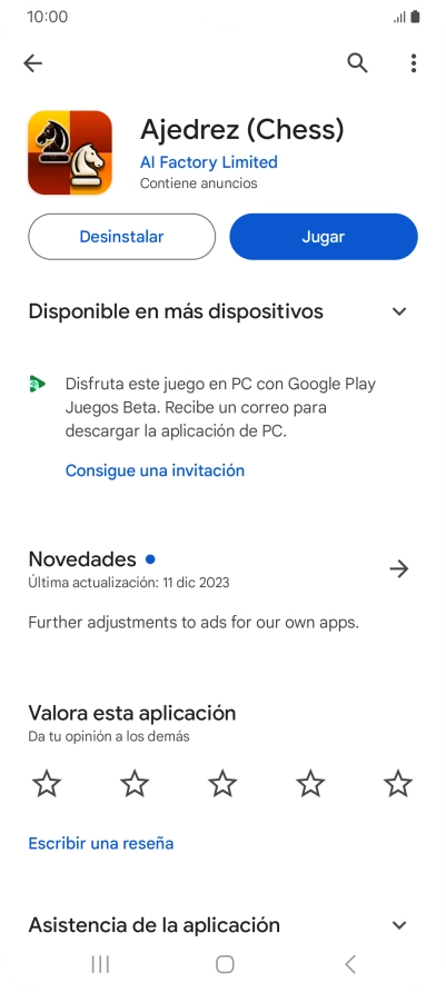 Pulsa Desinstalar.