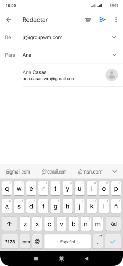 Pulsa el contacto deseado.