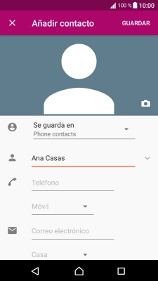 Pulsa Teléfono e introduce el nombre.