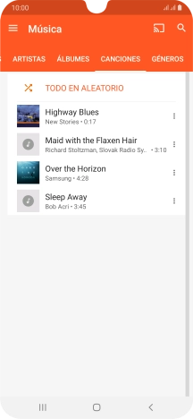 Pulsa el archivo de música deseado.
