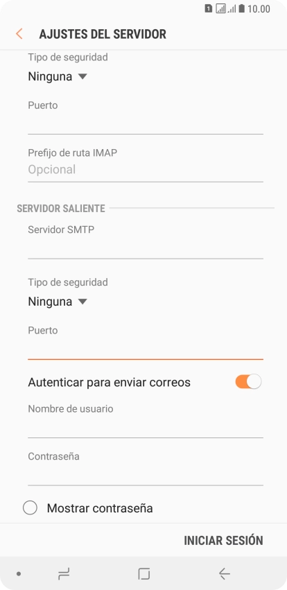 Pulsa el indicador junto a 