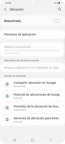 Pulsa el indicador para activar o desactivar la función.