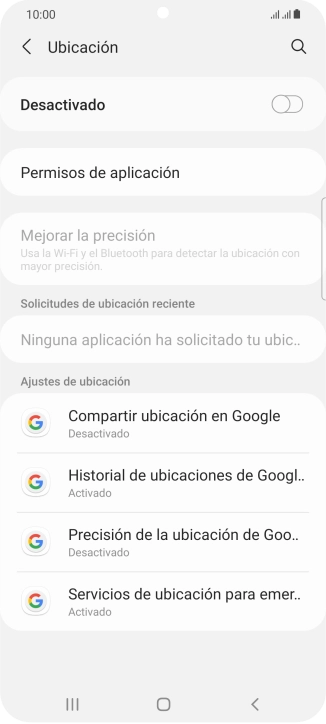 Pulsa el indicador para activar o desactivar la función.