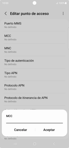 Introduce 214 y pulsa Aceptar.