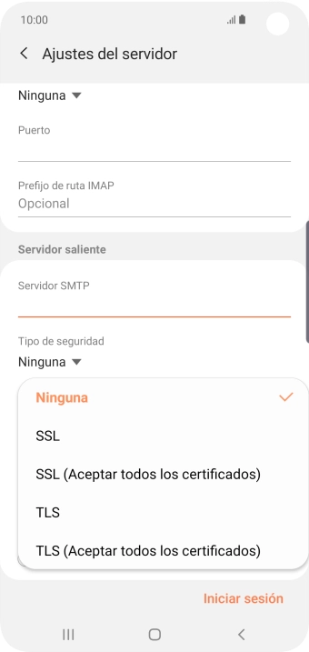 Pulsa Ninguna para desactivar la función.